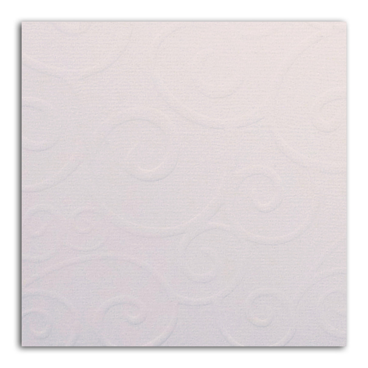 Papier scrap Mahé Blanc Embossé 30,5x30,5 cm