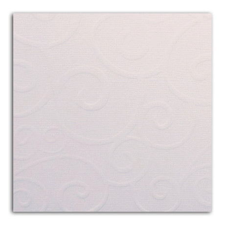 Papier scrap Mahé Blanc Embossé 30,5x30,5 cm