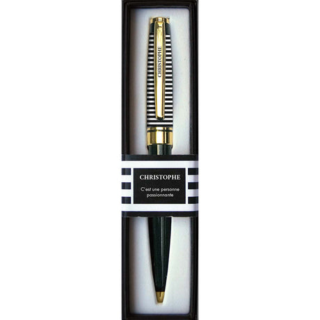 Stylo prénom homme christophe boite