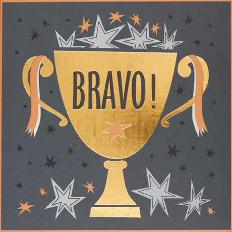 Carte Bravo coupe dorée