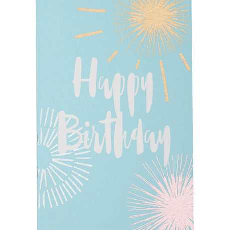 Carte anniversaire Happy birthday Feux d'artifice