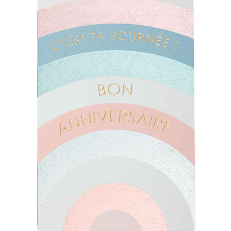 Carte Bon anniversaire arc-en-ciel