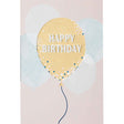 Carte Happy Birthday ballon doré