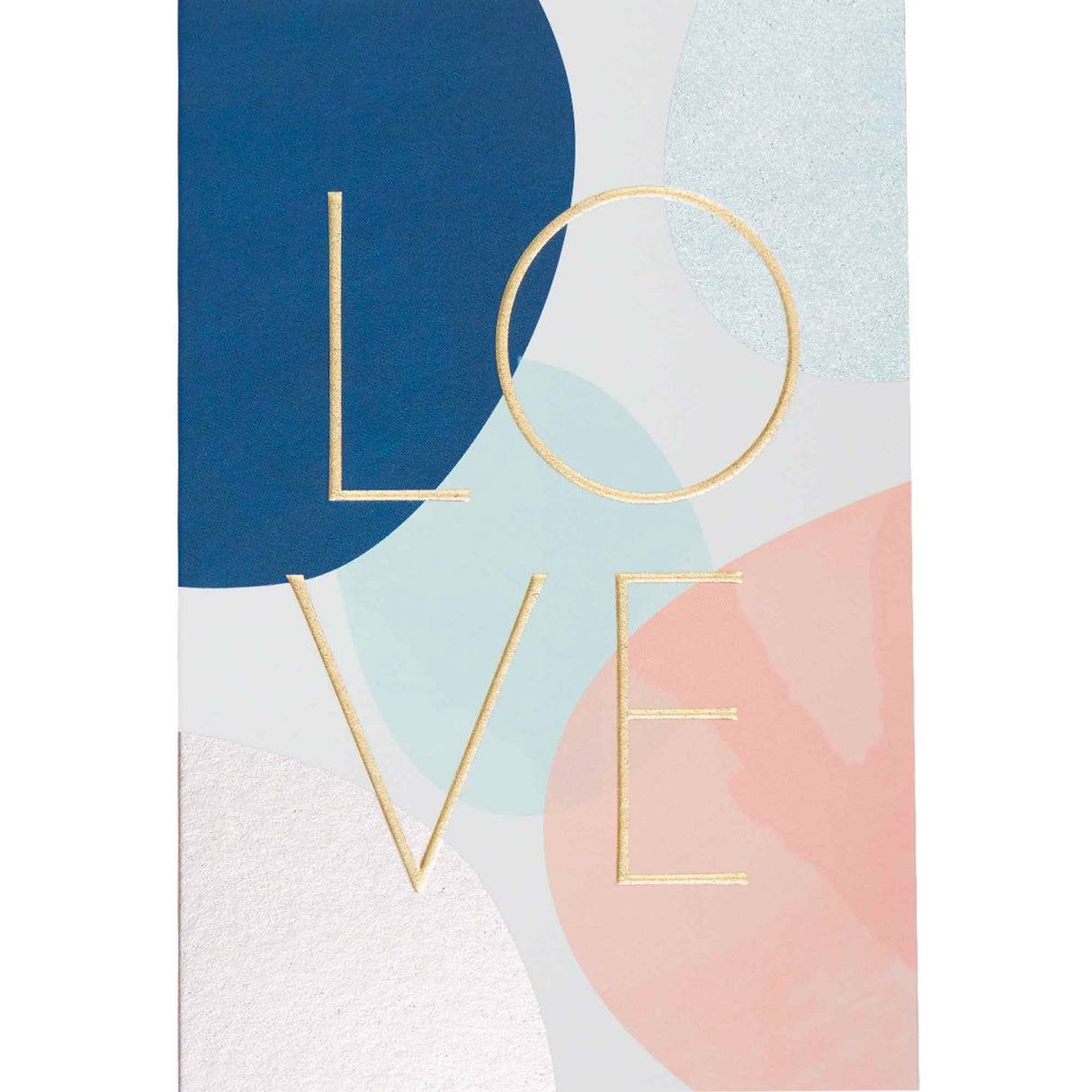 Carte Love lettres dorées