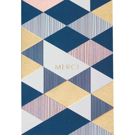 Carte Merci lettres dorées