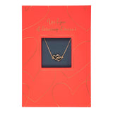 Carte bijou - Collier cœurs entrelacés