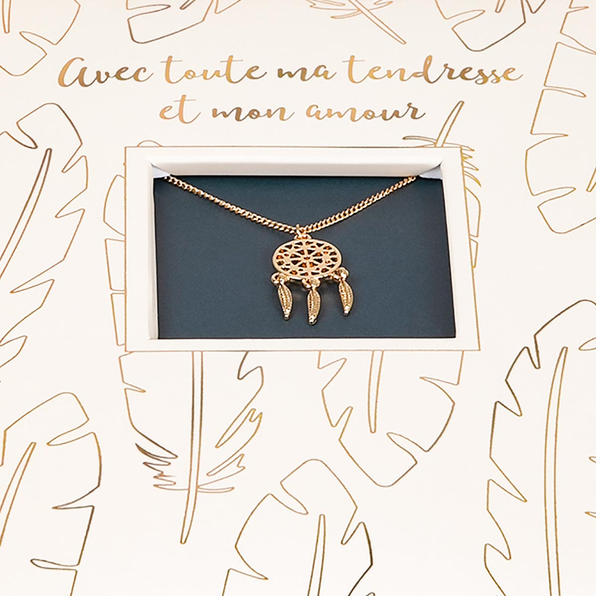 Carte bijou - Collier attrape-rêves