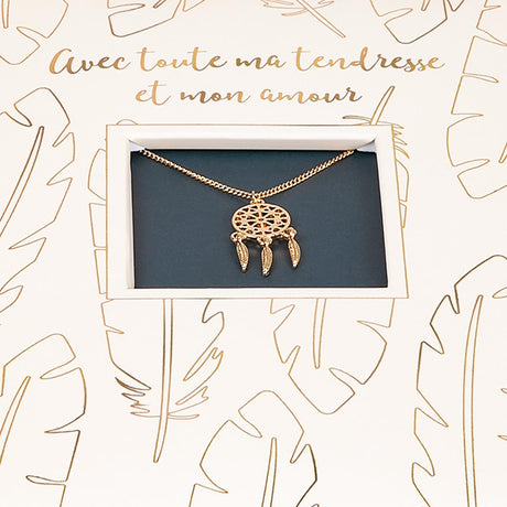 Carte bijou - Collier attrape-rêves