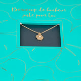 Carte bijou - Collier trèfle à 4 feuilles