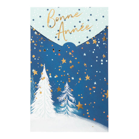 Carte de vœux Surprise Sapin Enneigé