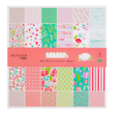 Set de papiers imprimés Motifs fleuris x6