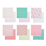 Set de papiers imprimés Motifs fleuris x6