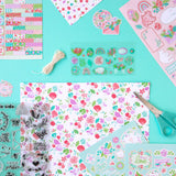Set de papiers imprimés Motifs fleuris x6