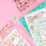 Set de papiers imprimés Motifs fleuris x6