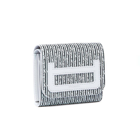 Porte-monnaie Femme à rabat en cuir - Gris