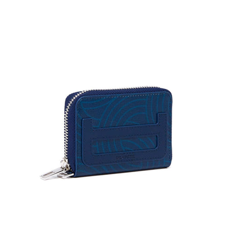 Porte-monnaie zippé Homme en cuir - Bleu