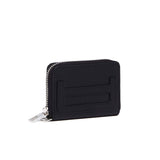 Porte-monnaie zippé Homme en cuir - Noir