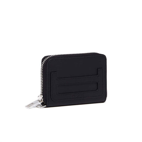 Porte-monnaie zippé Homme en cuir - Noir